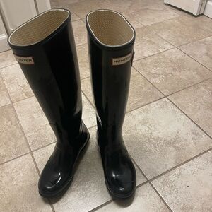 Hunter original refined tall gloss rain boots